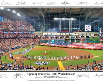2017 World Series Houston Astros Panoramic Poster, Minute Maid Park Print