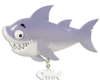 Shark Personalized Ornament, Shark Ornament, Shark Lover Personalized Ornament, Personalized Christmas Ornament, Animal Christmas Ornament