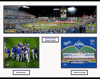 Kansas City Royals Kauffman Stadium 2015 World Series Framed Picture Photo #2502