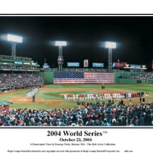 Boston Red Sox Fenway Park 2004 World Series Game 1 Panoramic Poster #2030