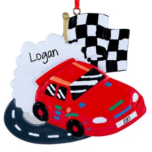 Race Car Track Personalized Christmas Ornament , Sport Christmas Ornament, Christmas Decoration for Tree, Christmas Tree Ornament