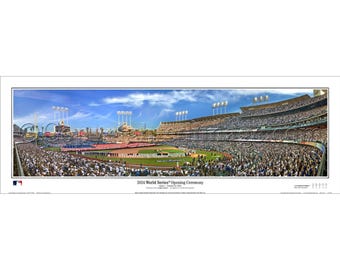 2024 World Series Opening Ceremony Panoramic Poster (13.5x39)-Baseball Fan Gift-2141