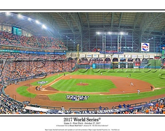 2017 World Series Houston Astros Panoramic Poster: Minute Maid Park-2120