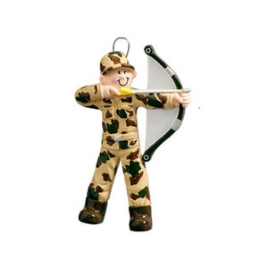 Bow Hunter Personalized Christmas Ornament , Sport Christmas Ornament, Christmas Decoration for Tree, Christmas Tree Ornament