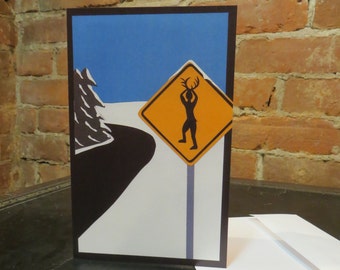 Abbots Bromley Crossing greeting card