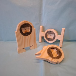 Star Wars Bottle Opener, Tie Fighter, R2 D2, Millennium Falcon