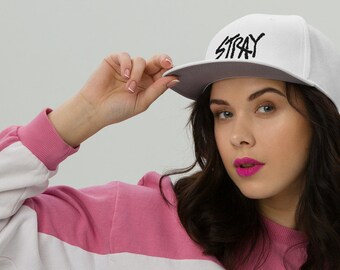 Stray Embroidered Snapback Hat - Unisex High-Profile Cap