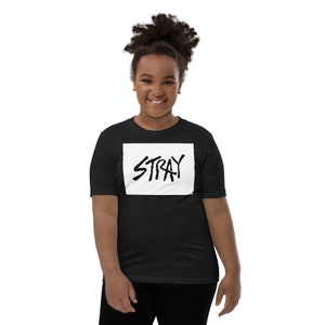 Stray Unisex Kids Tee - Kids Punk Shirt - Kids Graphic Tee - Kids Shirts with Sayings