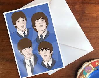 Fab Four, A6 Greetings Card