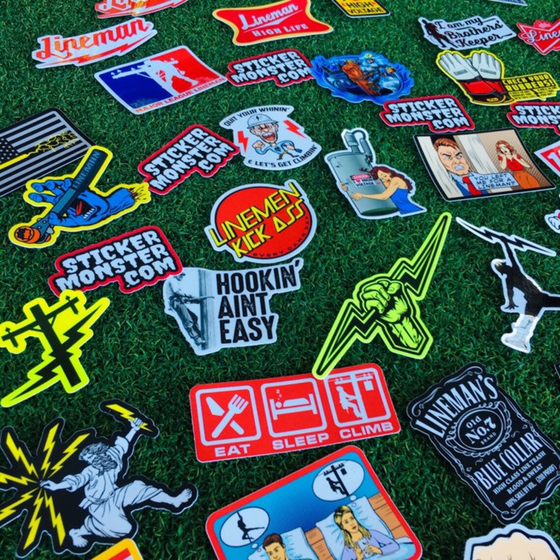 LINEMAN Hard Hat Stickers 64 total hardhat Sticker and Etsy