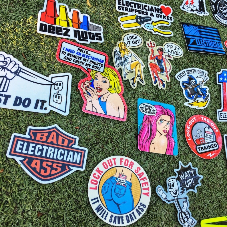 NEW ELECTRICIAN Hard Hat Stickers 55 hardhat Sticker and Etsy