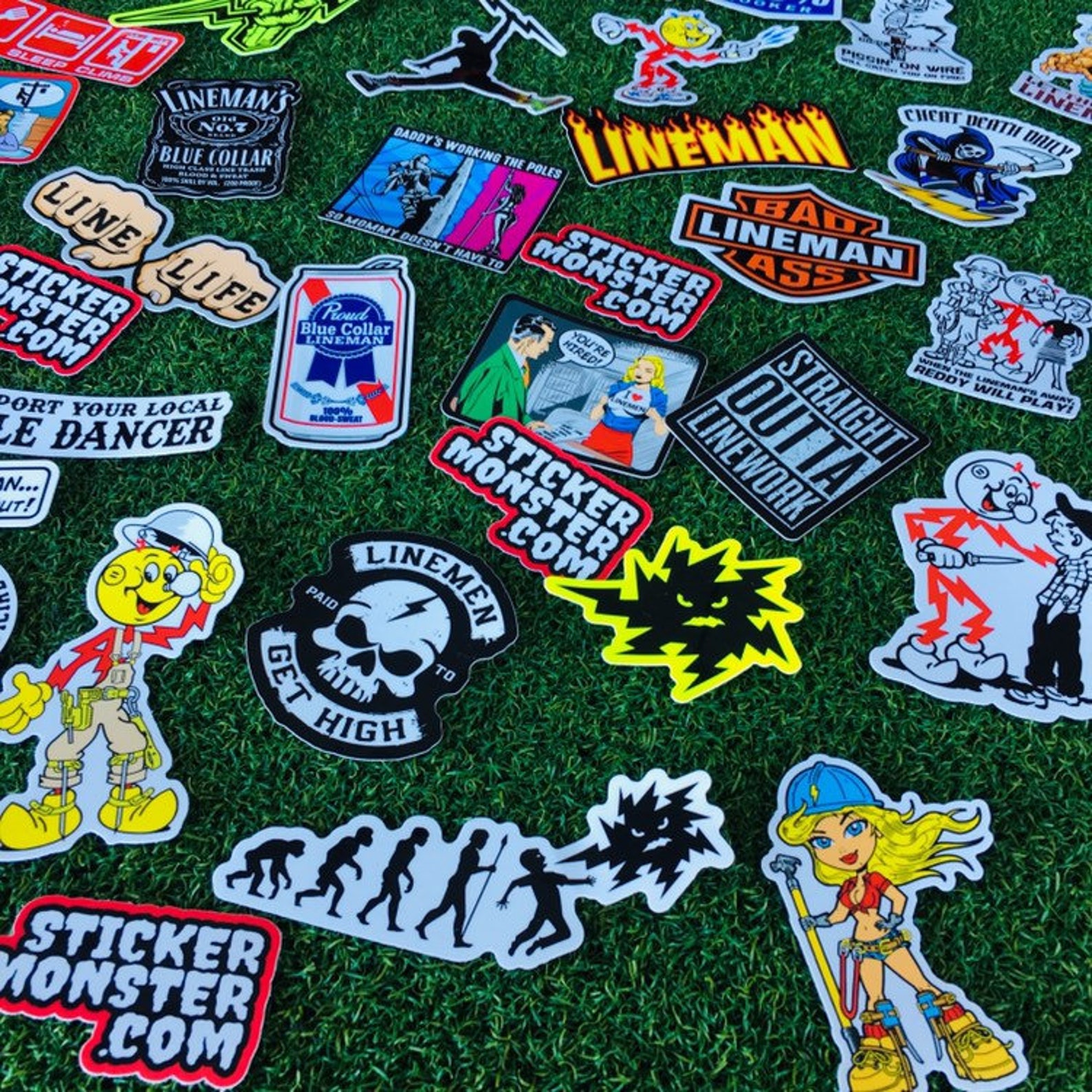 LINEMAN Hard Hat Stickers 64 total hardhat Sticker and Etsy