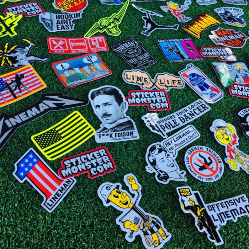 LINEMAN Hard Hat Stickers 64 total hardhat Sticker and Etsy