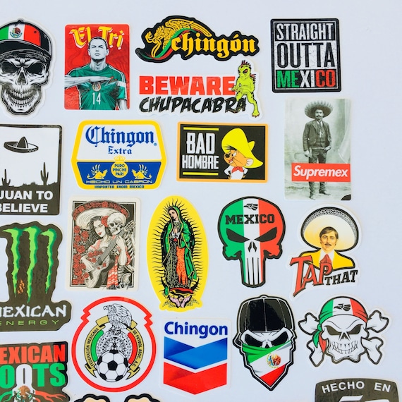 MEXICAN CHINGON Hard Hat Stickers 40 
