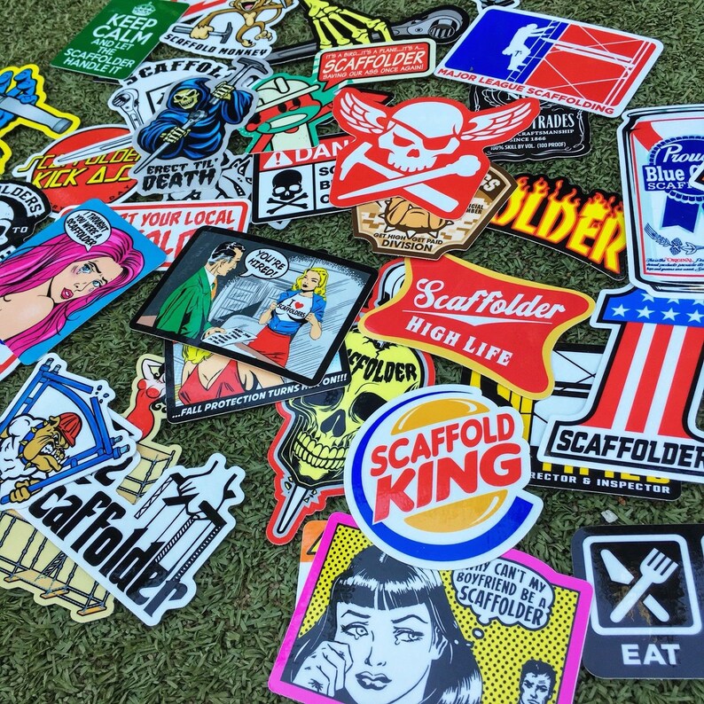 SCAFFOLDER Hard Hat Stickers 40 hardhat Sticker and Decals Etsy