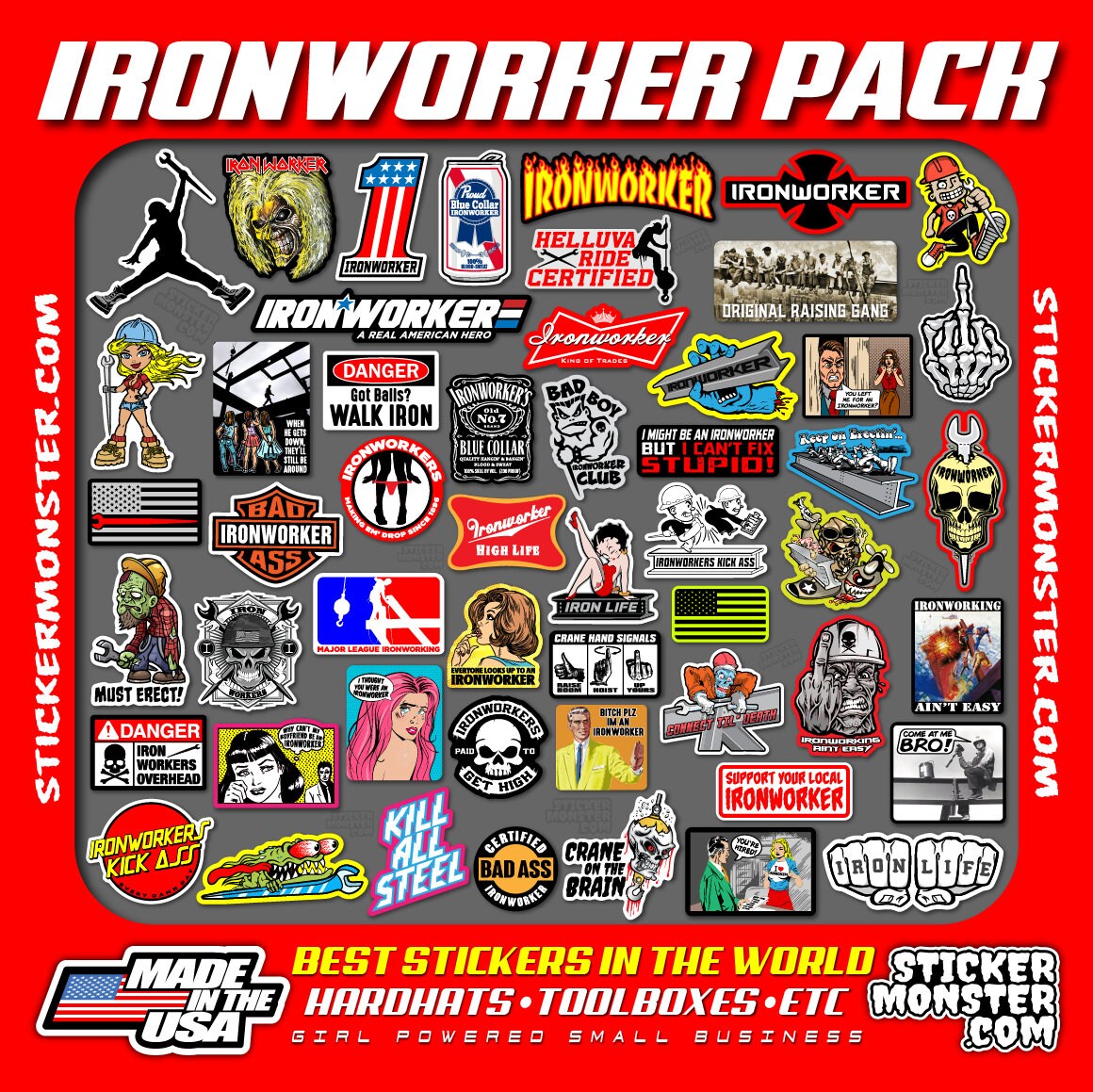 IRONWORKER Hard Hat Stickers Iron Worker 52 HardHat Sticker & Etsy
