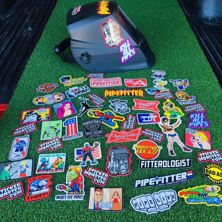 PIPEFITTER Welder Hard Hat Stickers 40 Total Hardhat Etsy Canada