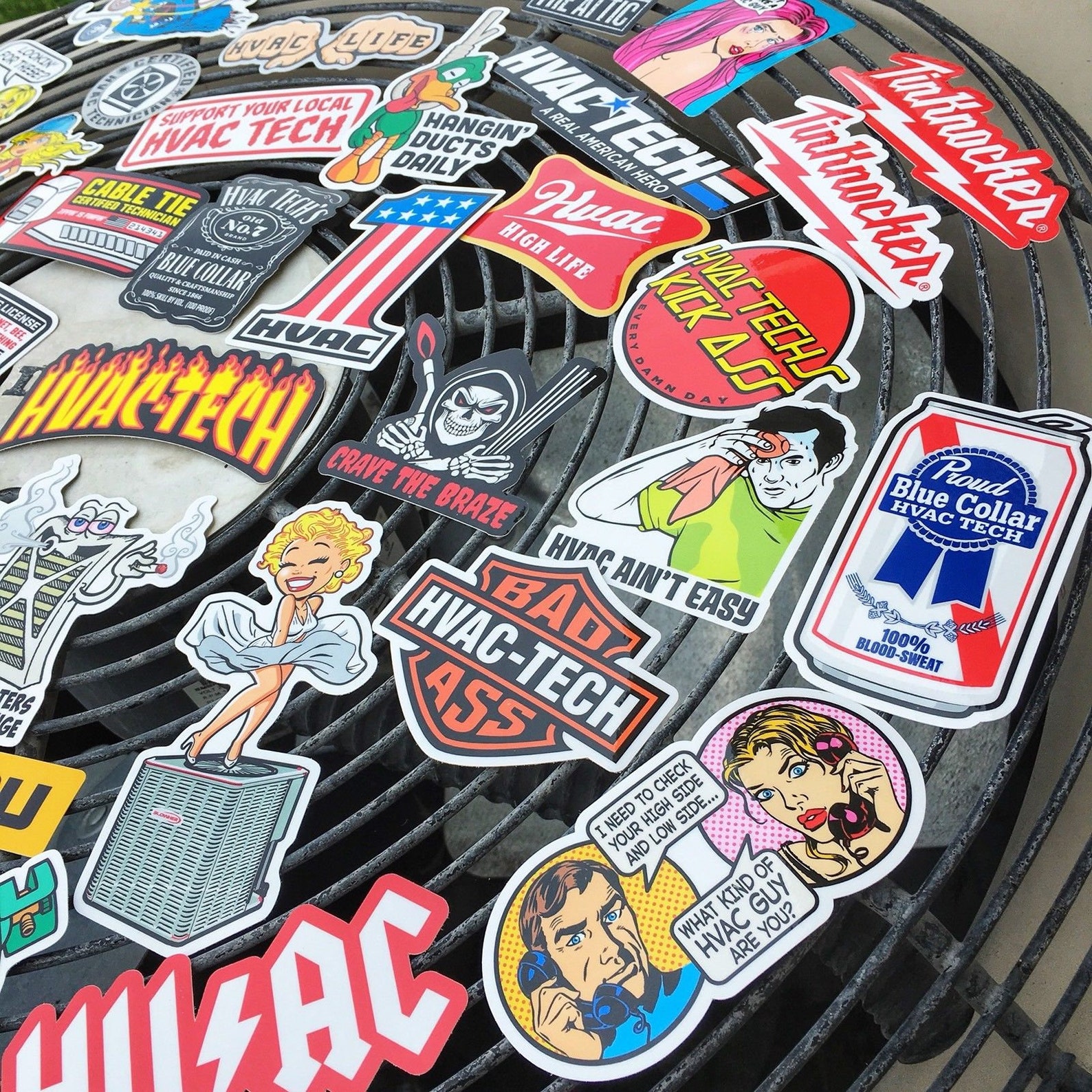 HVAC TECH Hard Hat Stickers 45 hardhat Sticker and Decals Etsy