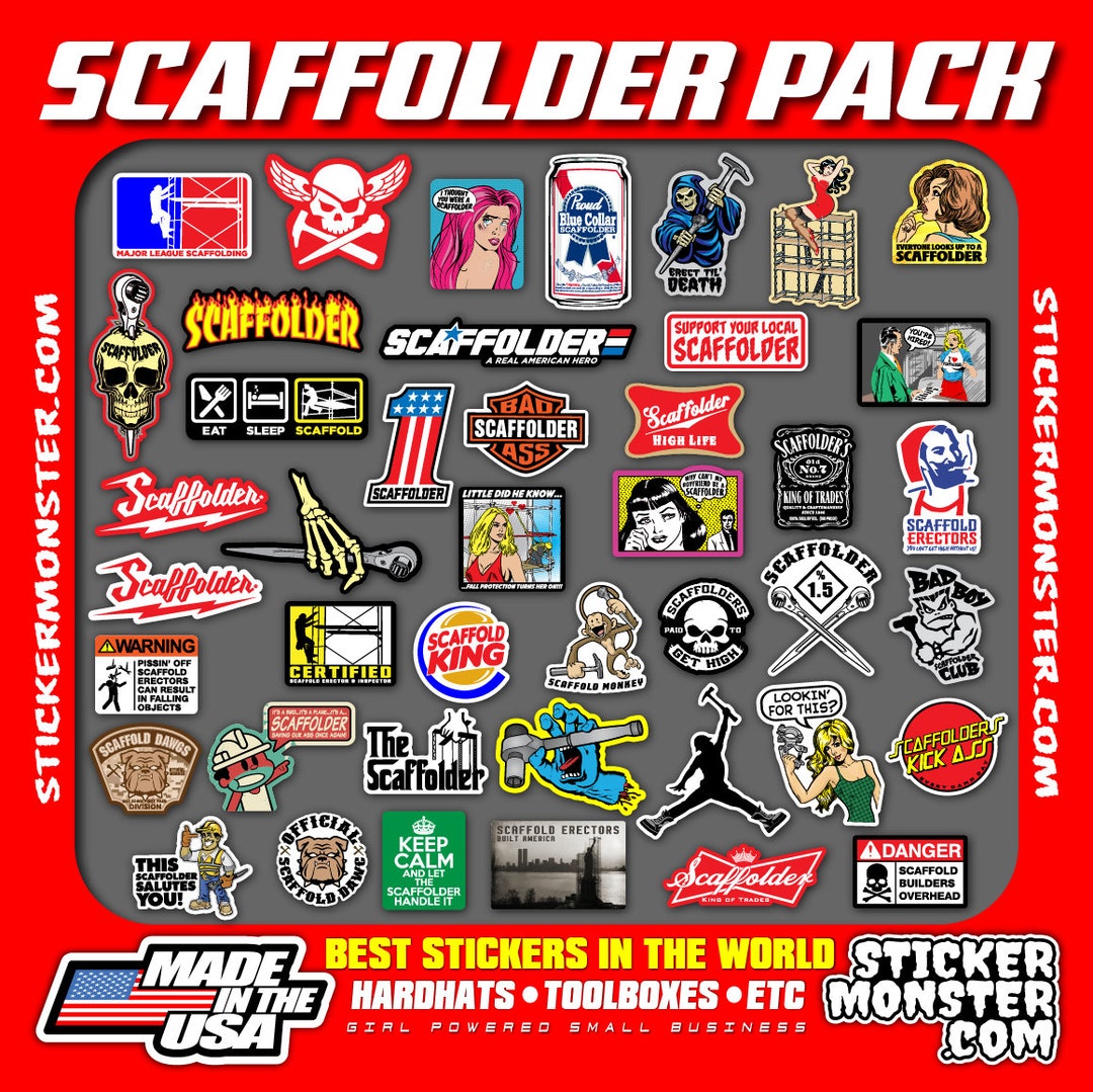 SCAFFOLDER Hard Hat Stickers 40 Hardhat Sticker and Decals - Etsy Canada