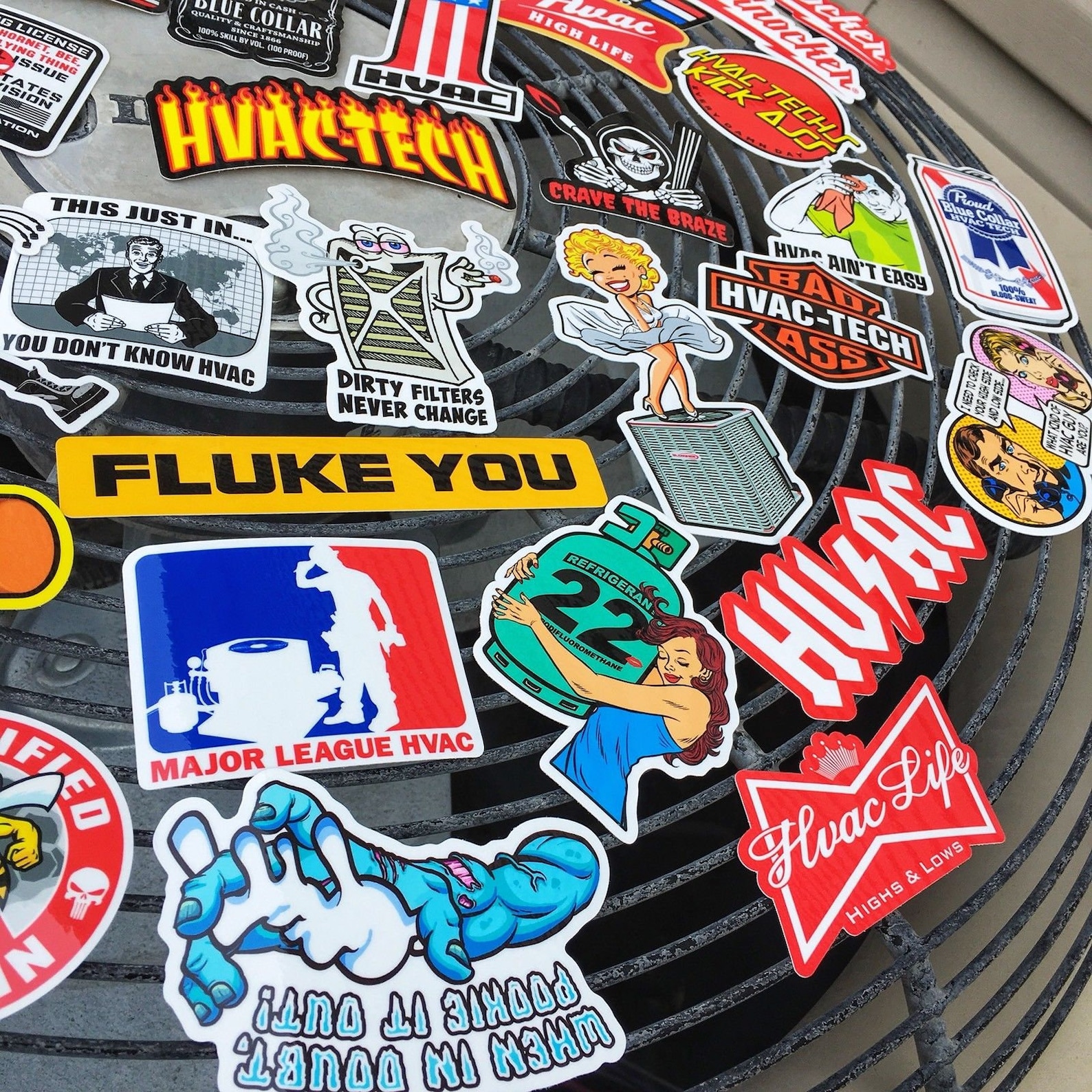 HVAC TECH Hard Hat Stickers 45 hardhat Sticker and Decals Etsy