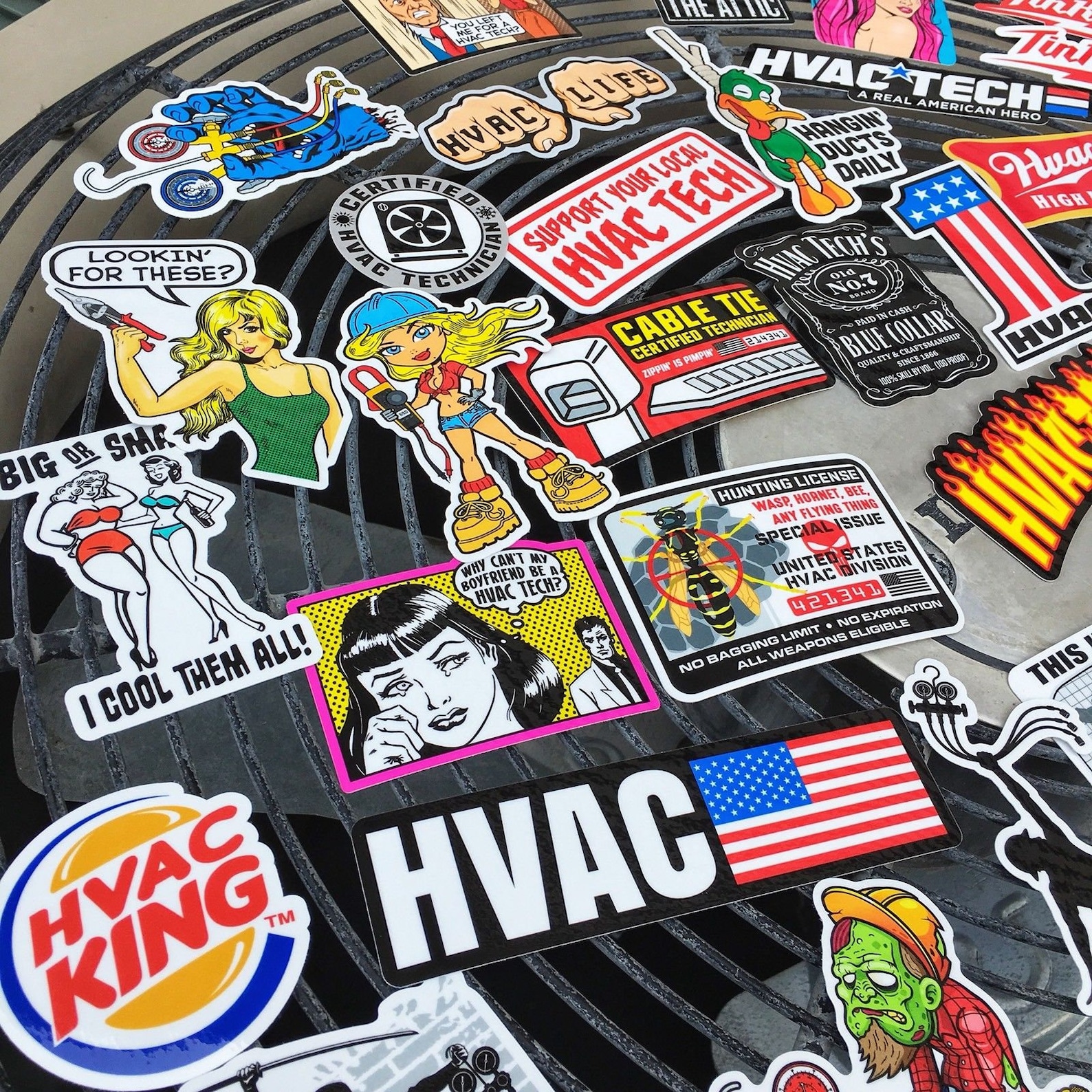 HVAC TECH Hard Hat Stickers 45 hardhat Sticker and Decals Etsy