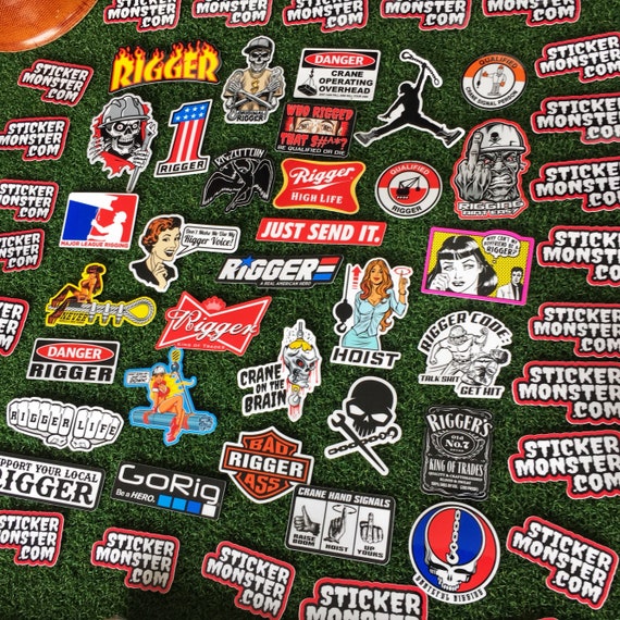 RIGGER SIGNALPERSON CRANE 32 Hard Hat Stickers, Hardhat Sticker