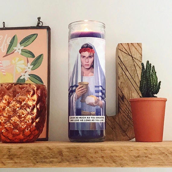 Celebrity Saint Candle Celeb Prayer Candle Etsy