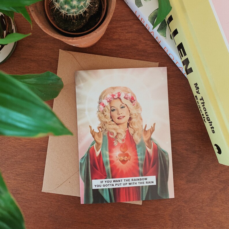 Saint Dolly Dolly Parton Greetings Card Etsy