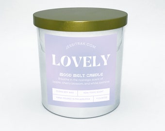 Lovely Cherry Blossom & Apple Scented Candle | Love Spell Scent Dupe | Natural Soy Wax, Toxin Free