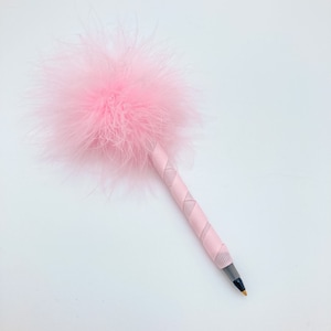 Pink Ostrich Feather Quill Pen