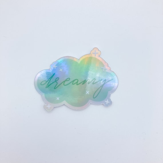 Dreamy Cloud Vinyl Sticker | Holographic Stickers | Laptop, Water Bottle, Phone Case, or Notebook Decal