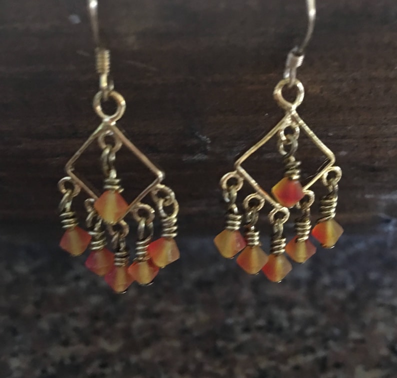 Fire Earrings Etsy