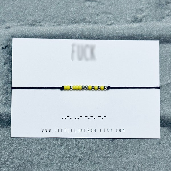 Swear morse code bracelet,morse code bracelet,self care gifts,funny jewellery,gifts for friends,leaving gifts,joke gift,funny gifts,fuckwit