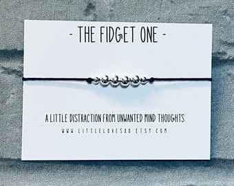 Fidget bracelet,stress reliever,anxiety relief,mental health,fidget jewellery,adjustable bracelet,string bracelet,worry bracelet