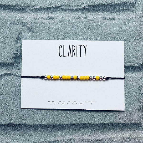 Clarity morse code bracelet,morse code bracelet,self care gifts,clarity bracelet,yoga bracelet,friend gift,gifts for her,gift for him,yoga