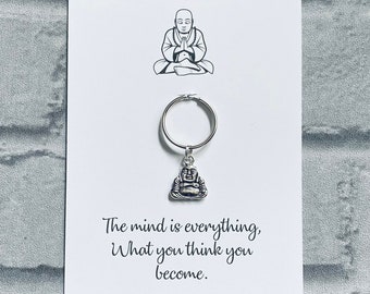 Buddha keyring,buddha bag charm,buddha gifts,namaste gifts,yoga keyring,yoga gifts,gift for yoga,namaste,religious gifts,buddha keychain