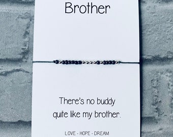 Brother bracelet,brother in law gift,morse code bracelet,gift for brother,brother jewellery,gift for him,step brother gift,brother birthday