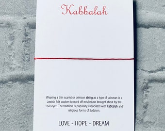 Adjustable Kabbalah Red String Bracelet: Jewish Protection Jewelry