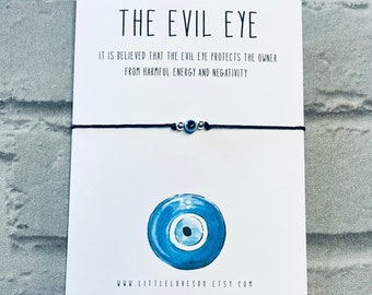 Pulsera de mal de ojo, regalos de mal de ojo, joyas de mal de ojo, pulsera de deseo de mal de ojo, pulsera espiritual, pulsera de protección, pulsera religiosa, cumpleaños