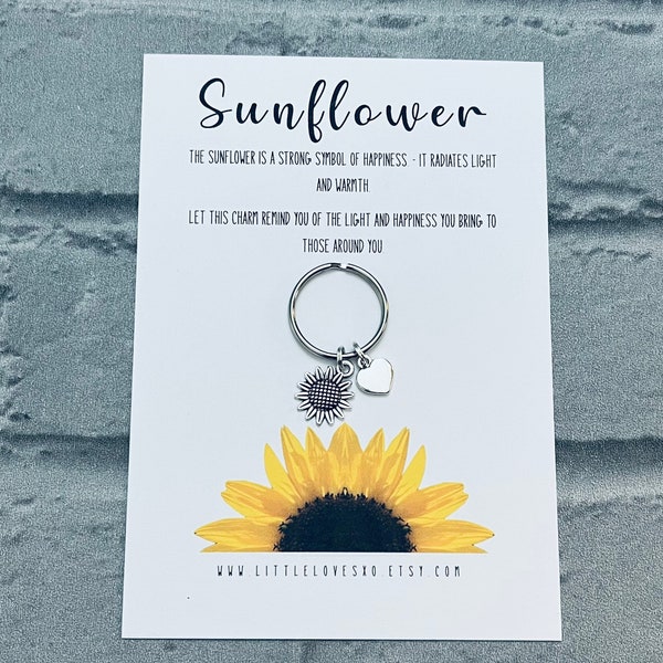 You are my sunshine,thank you gift,thinking of you gift,sunflower keyring,you got this gift,teacher gift,thank you gifts for carers