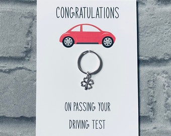 Driving test Keyring,driving test gifts,driving test pass card,congratulations cards,good luck gift,drive safe keychain,drive safe gifts