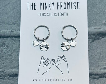 Pinky promise gift,Valentine’s Day cards, boyfriend gifts,gifts for girlfriend,matching couple gifts,pinky promise Keyrings,I love you gifts