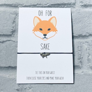 Pour l’amour du renard, cadeau fox, bracelet Fox, cadeau d’amitié, cadeau drôle, bracelet de souhait à cordes, penser à vous cadeau, vous avez ce cadeau, amoureux de la faune
