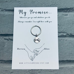 Cadeau promesse petit ami, porte-clés promesse petite amie, cadeaux petite amie je t'aime, cadeau Saint-Valentin pour lui, carte d'anniversaire
