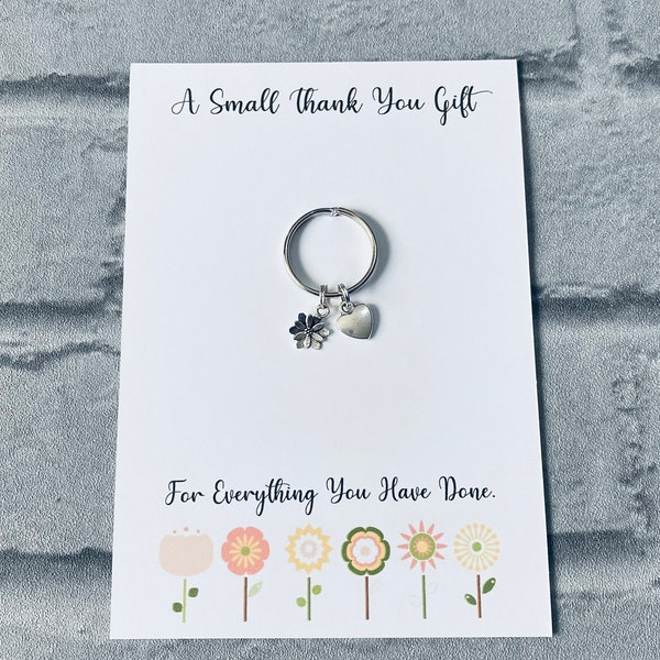 Thank you gift,Thank you keyring,Thank you keepsake,Thank you card,Thank you gifts,Mothers day gift,gift for mum,teacher gift,carer gifts