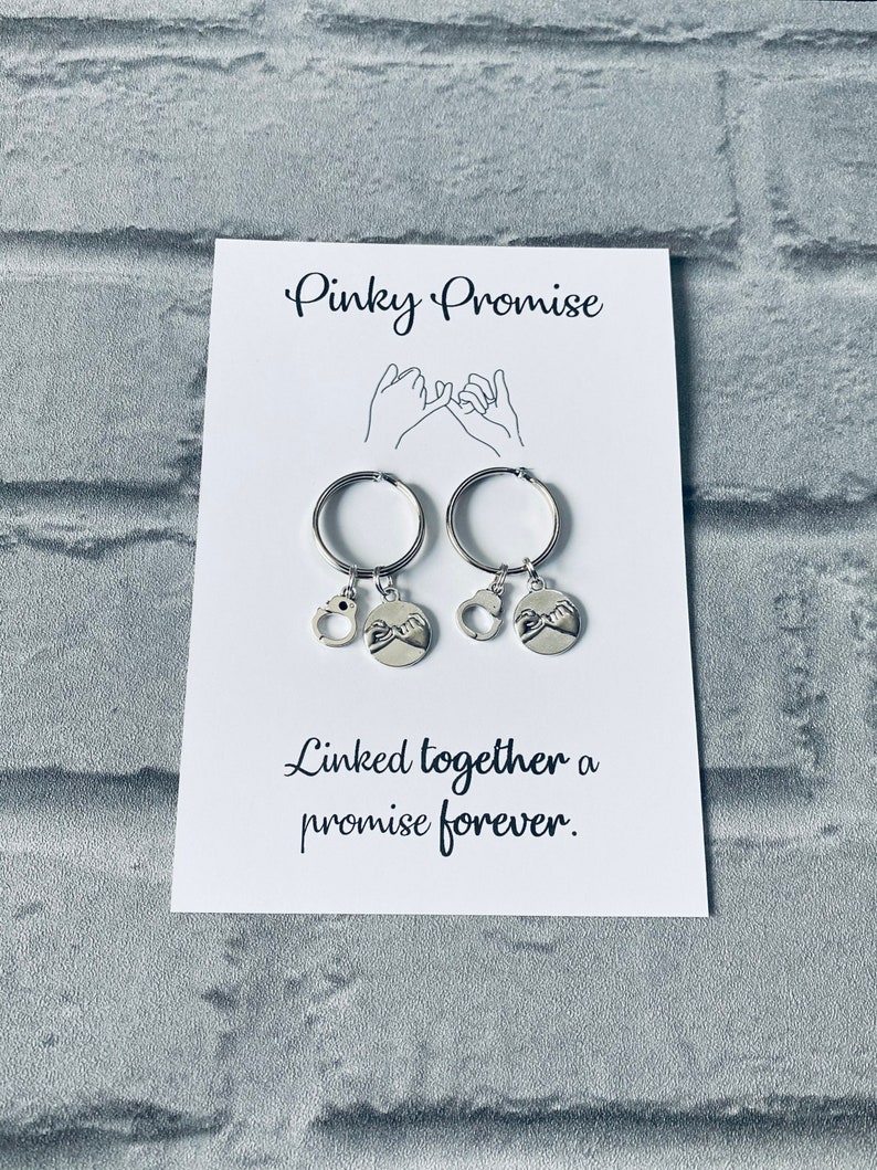 Boyfriend gift,Pinky promise,pinky promise keyring,pinky promise keychain,I love you gift,couple keyrings,Christmas gifts,Anniversary gifts 