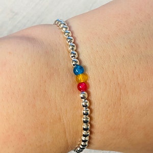 Pansexual pride bracelet,LGBT bracelet,couples bracelet,pride bracelet,panexual flag,gay pride jewelry,partner gifts,LGBT,pansexual jeweley image 4