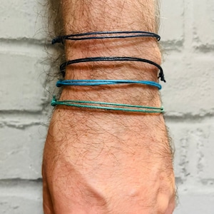 Adjustable string wish bracelet,String anklet,friendship bracelet,Hen party ideas,Waxed cord bracelet,Christmas gift image 6