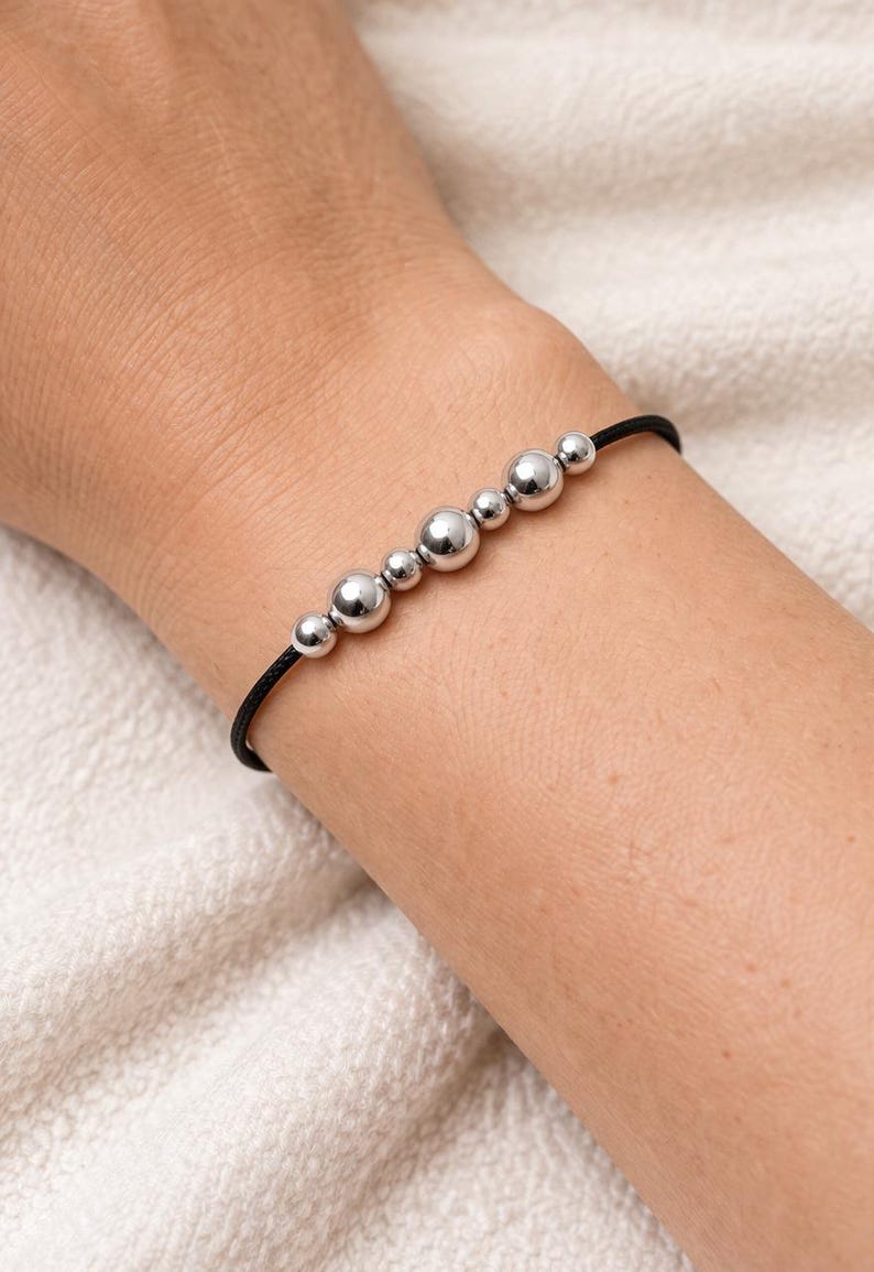 Anxiety Fidget Bracelet Worry Beads, Adjustable Sensory Bracelet, Stress Relief Gift, Calming Jewellery image 2
