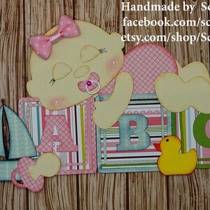 Baby girl blocks paper piecing Handmade by Scrappintoday
